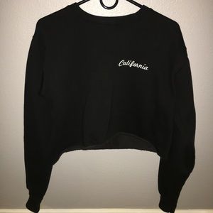 Brandy Melville black California crop sweatshirt